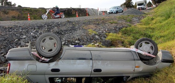 Crash aftermath SH1 Maromaku